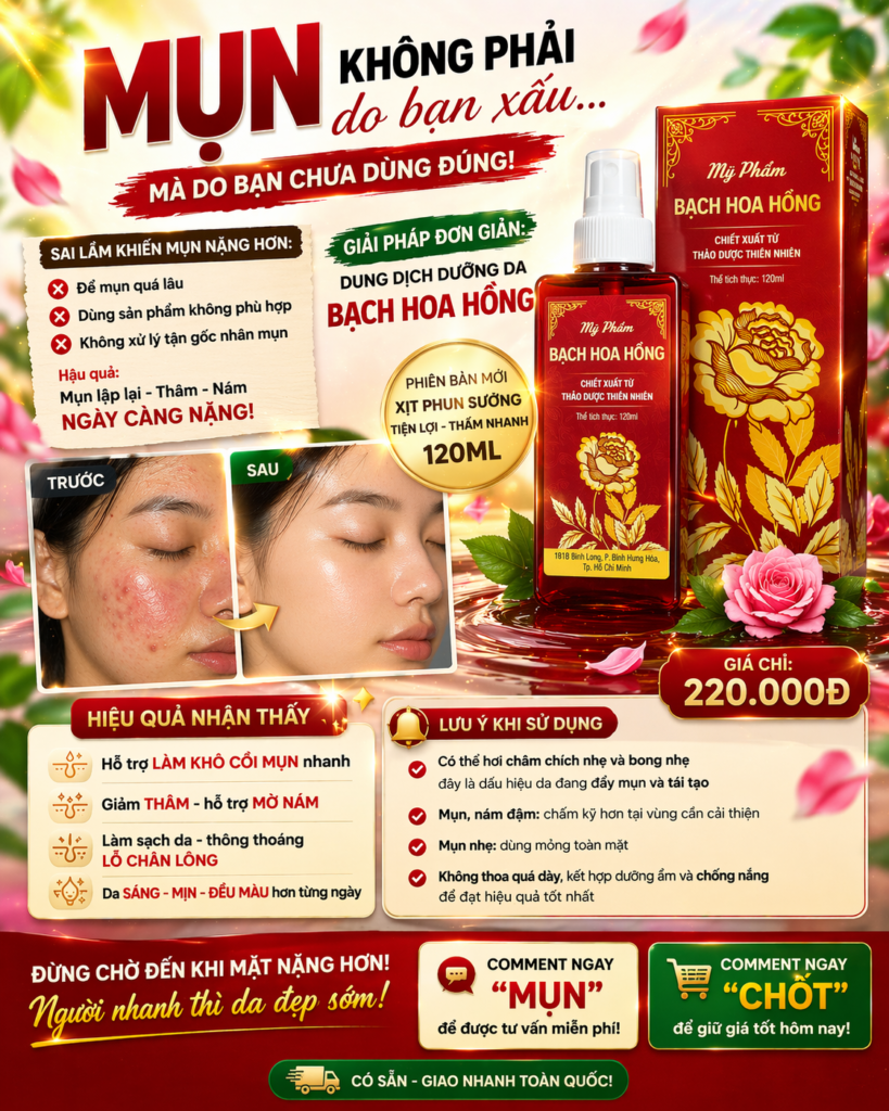 Mỹ Phẩm Bạch Hoa Hồng Trị Mụn Nám – Phiên Bản Mới 2026