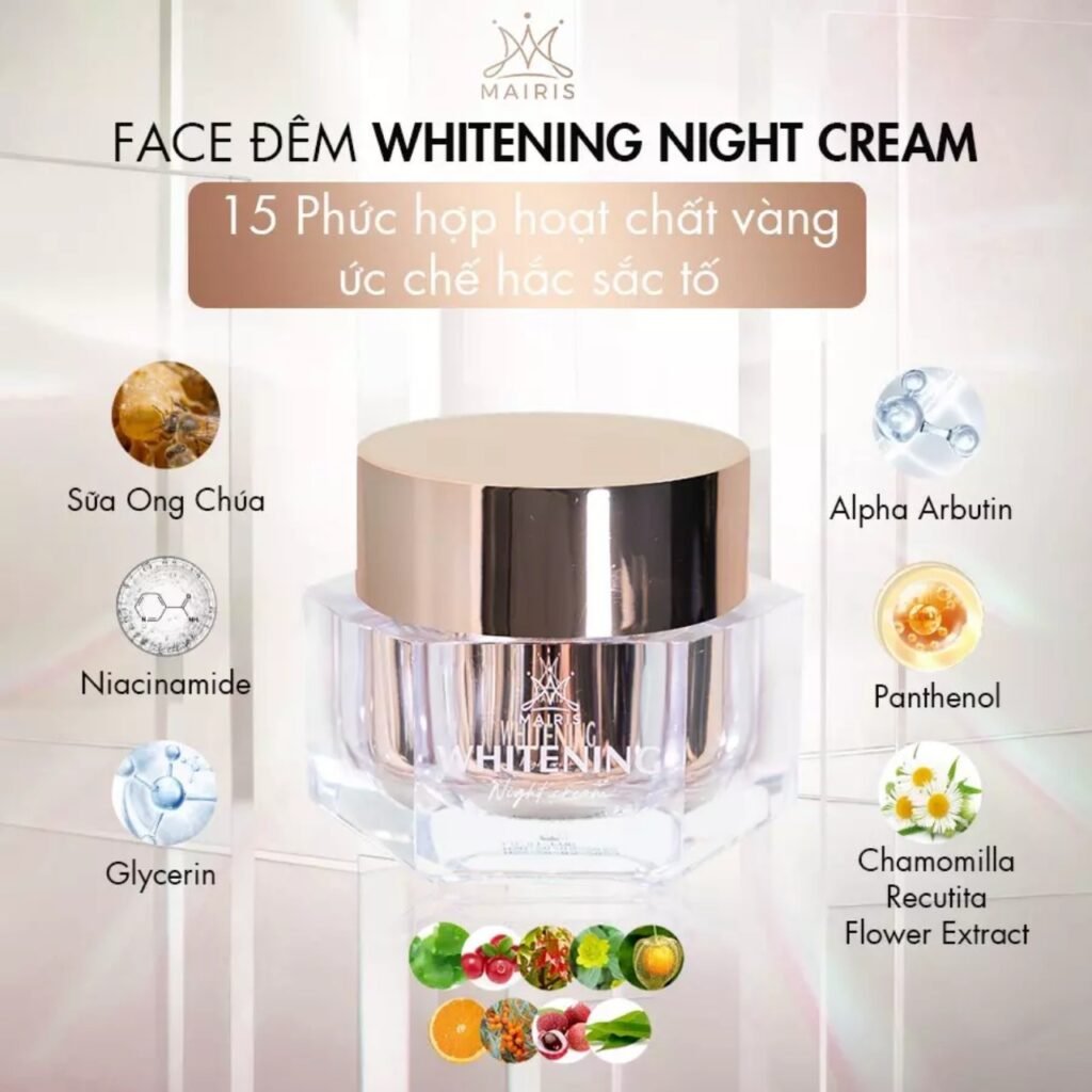 Kem dưỡng da ban đêm – Làn da trắng sáng và mềm mại trong giấc ngủ